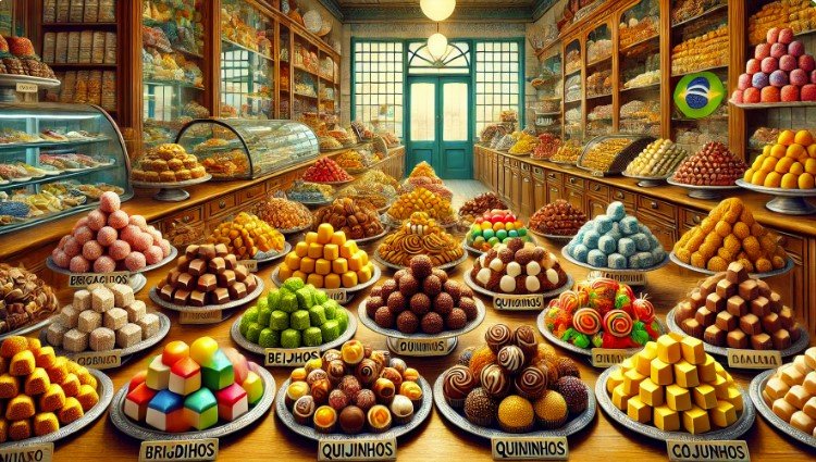 Deliciosos doces e bolos artesanais cuidadosamente arranjados